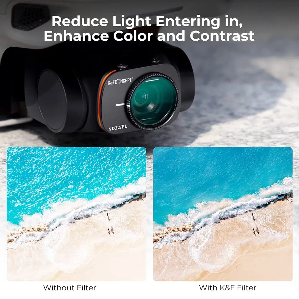 K&F Concept Bright Day Kit filtri drone DJI Mini 2 + eliche ND/PL