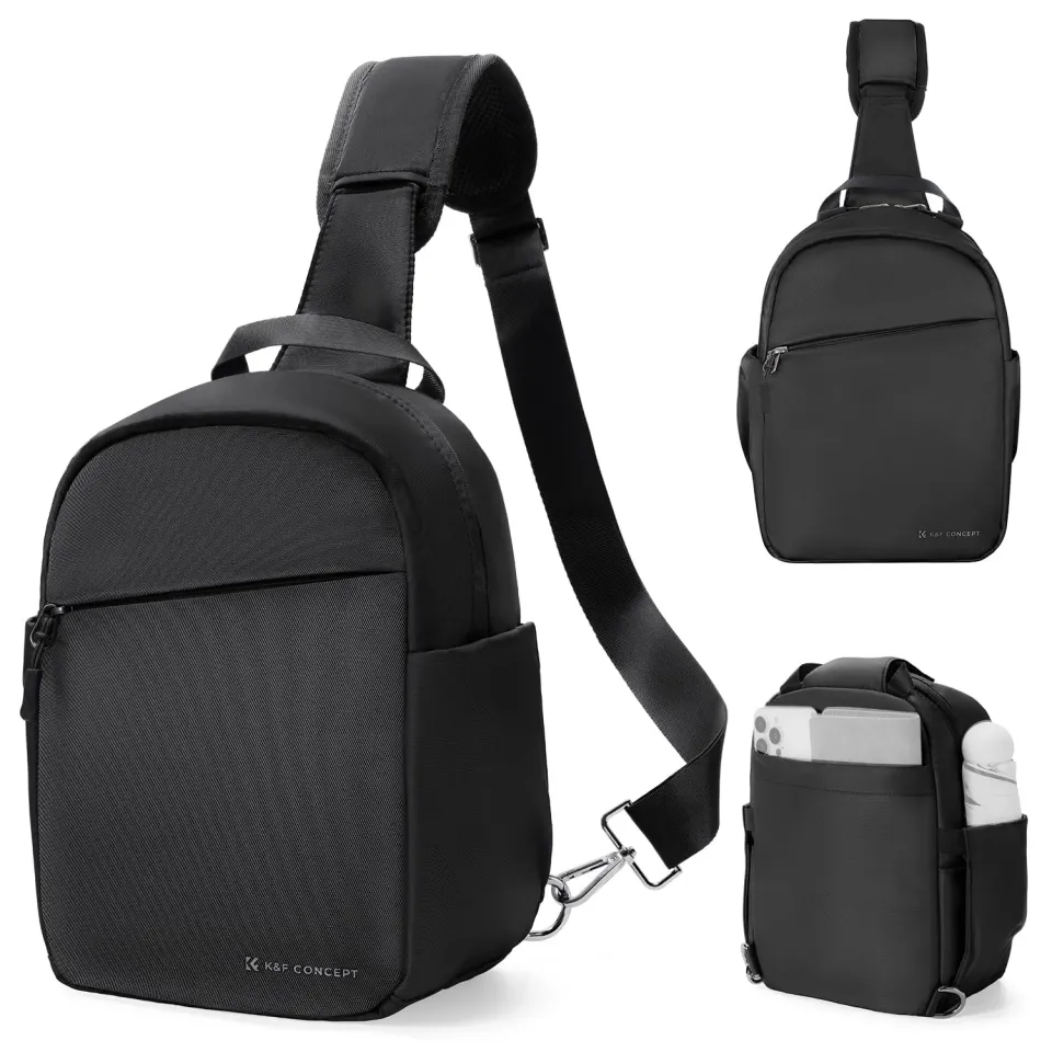 K&F Concept borsa fotografica monospalla nera impermeabile