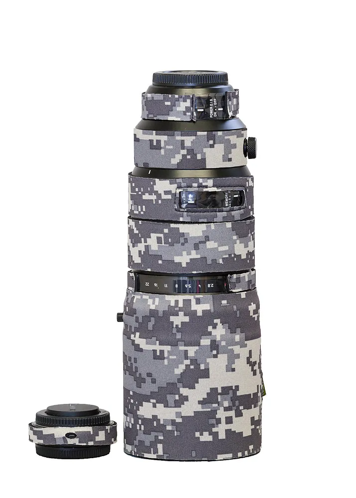 LensCoat Panasonic 200mm f/2.8 cover nera con teleconverter