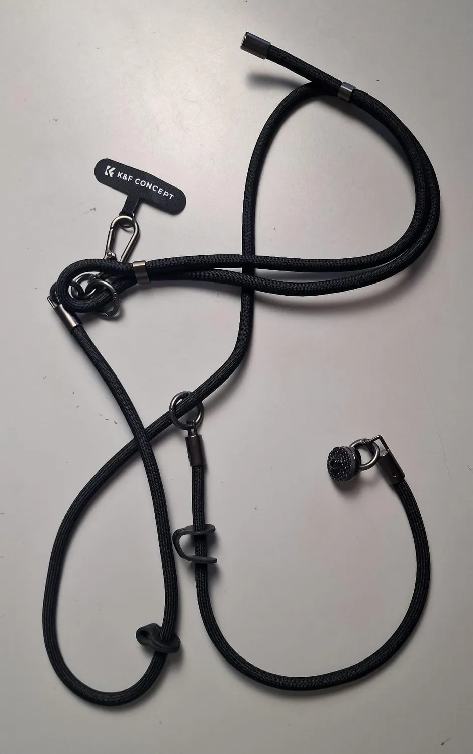 K&F Concept Cordino Tracolla Telefono 1/4" Nero regolabile