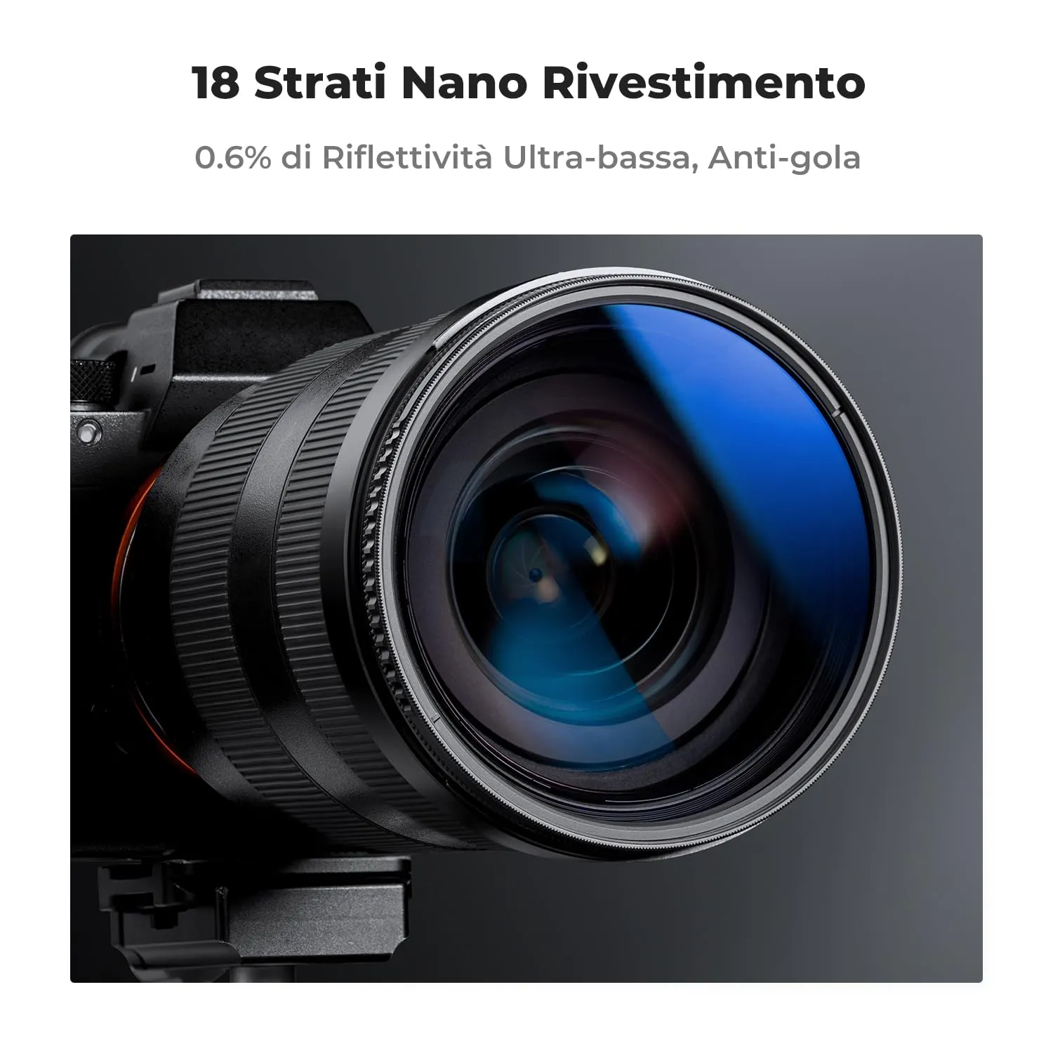 K&F Concept Nano-Klear 82mm filtro CPL polarizzatore