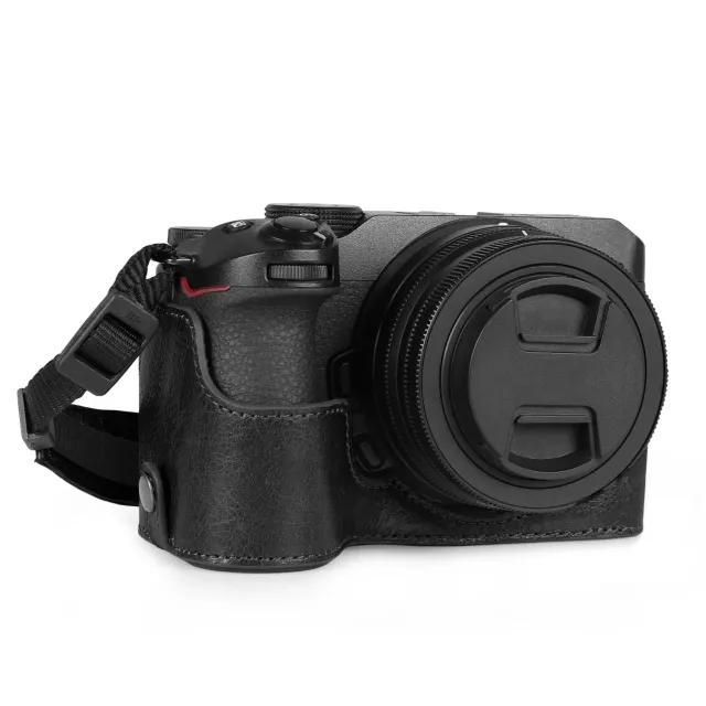 MegaGear custodia fotocamera Nikon Z30 nero vera pelle ever ready