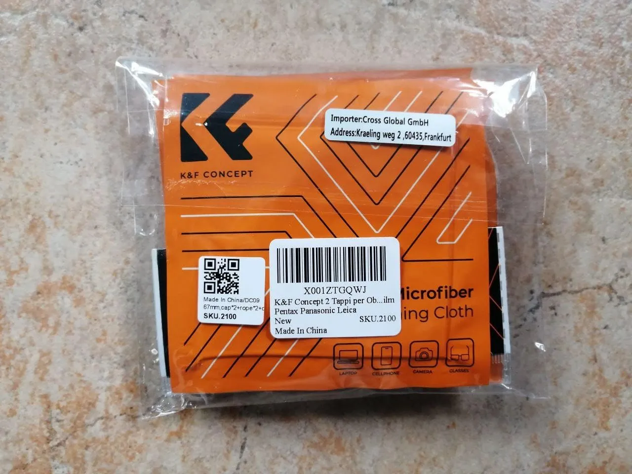 K&F Concept Tappo Obiettivo 55mm Set 2 Pezzi