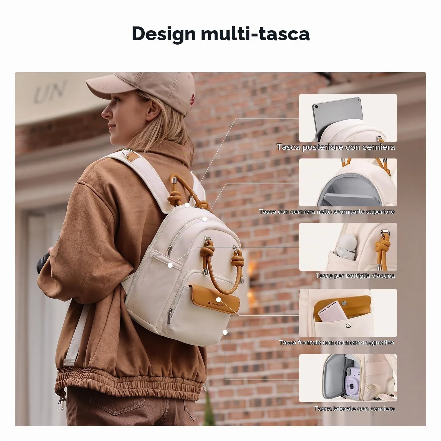 Concept Zaino Fotografico Donna Impermeabile 10,1"