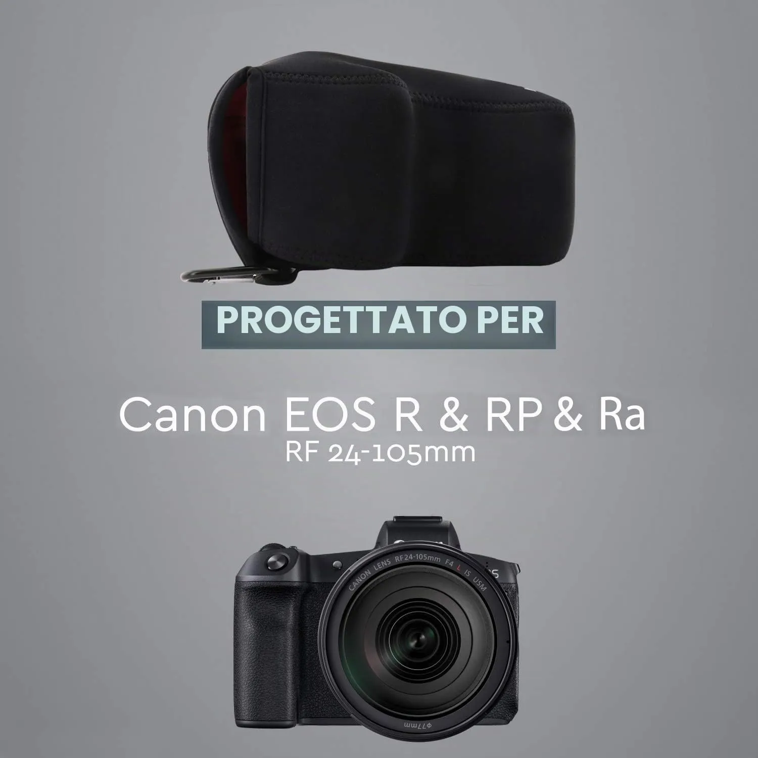 MegaGear MG1556 Custodia Neoprene Canon EOS nera