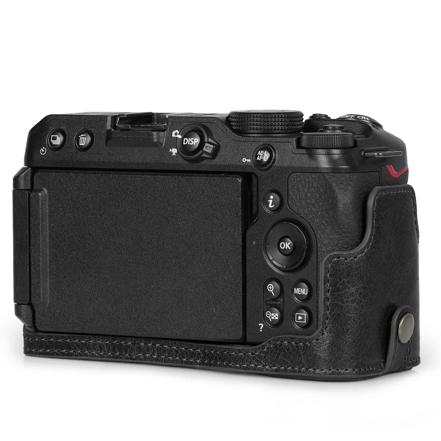 MegaGear custodia fotocamera Nikon Z30 nero vera pelle ever ready