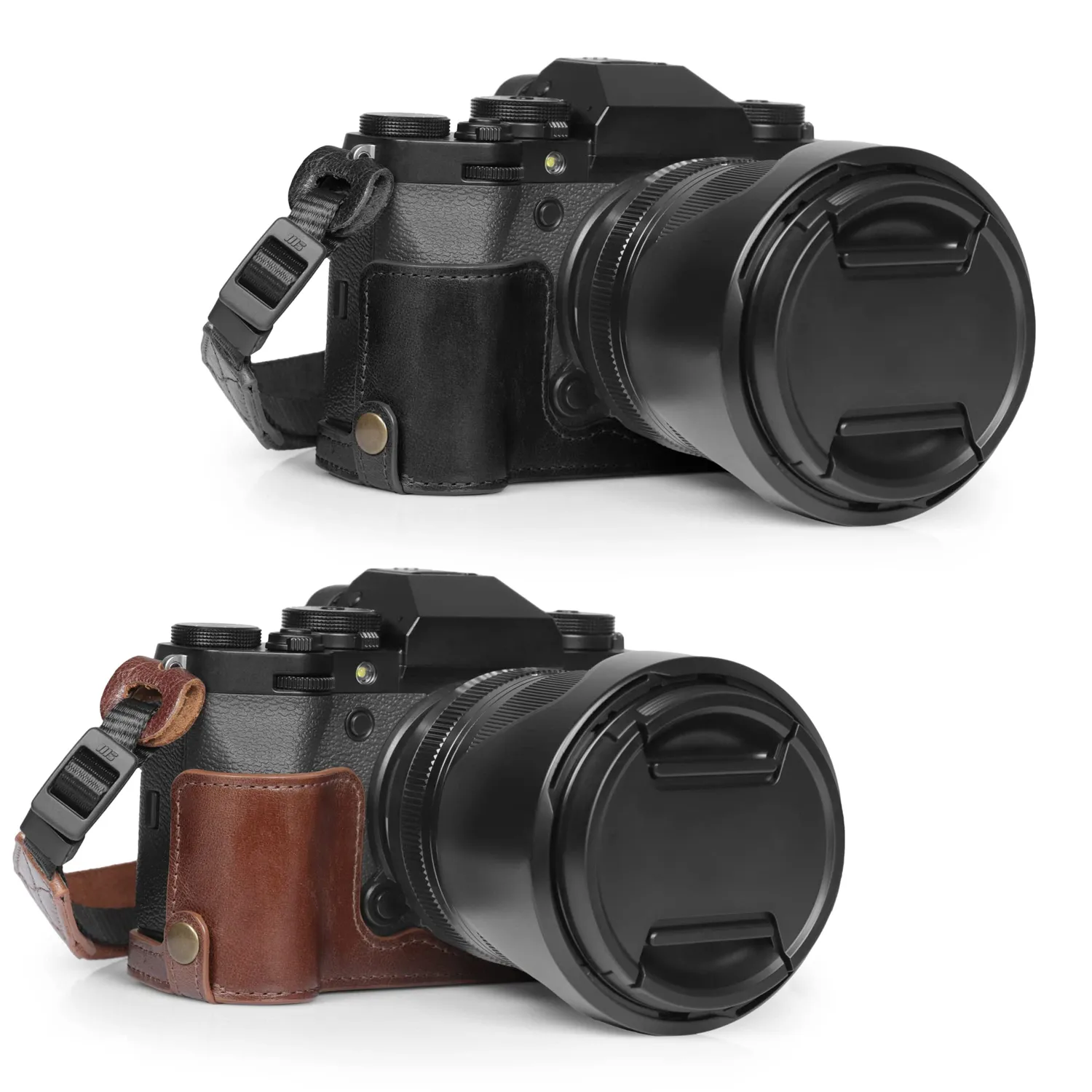 MegaGear custodia fotocamera Fujifilm X-T5 nero vera pelle