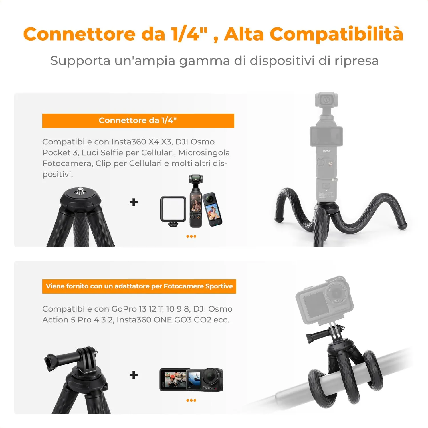 K&F Concept mini treppiede magnetico smartphone MagSafe