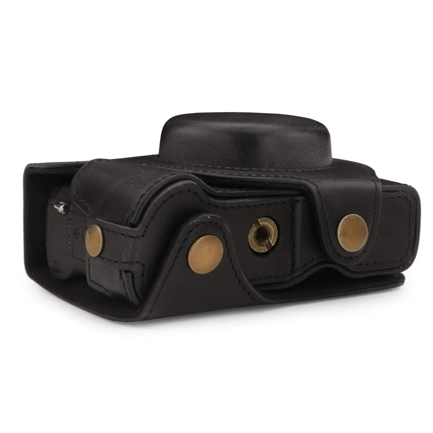 MegaGear Canon G5 X Mark II custodia pelle nera Ever Ready