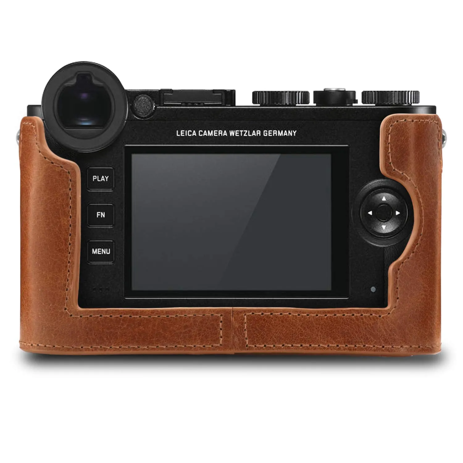 MegaGear Custodia Pelle Canon Marrone Chiaro