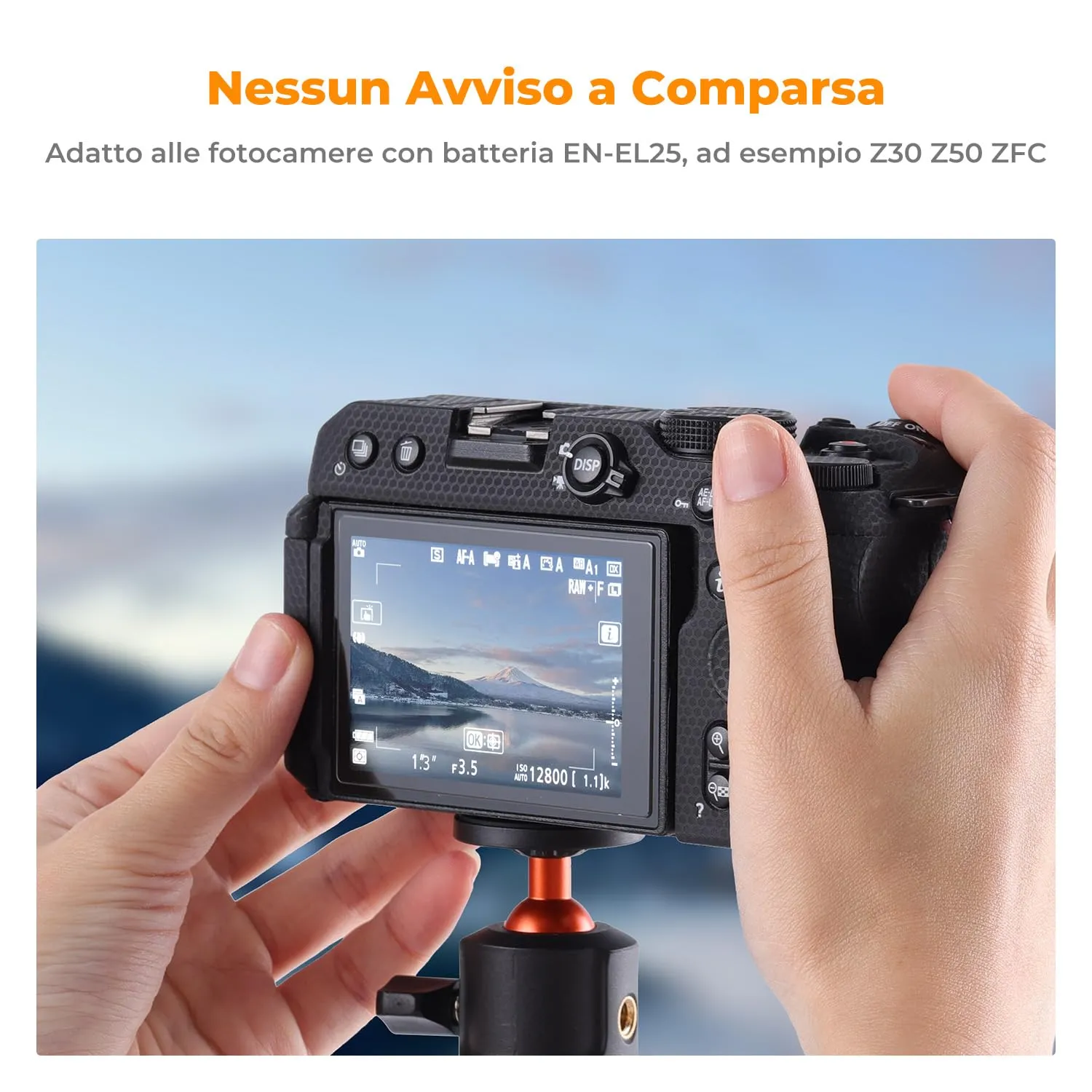 K&F Concept EN-EL25 batteria 1250mAh USB-C per Nikon Z30 Z50