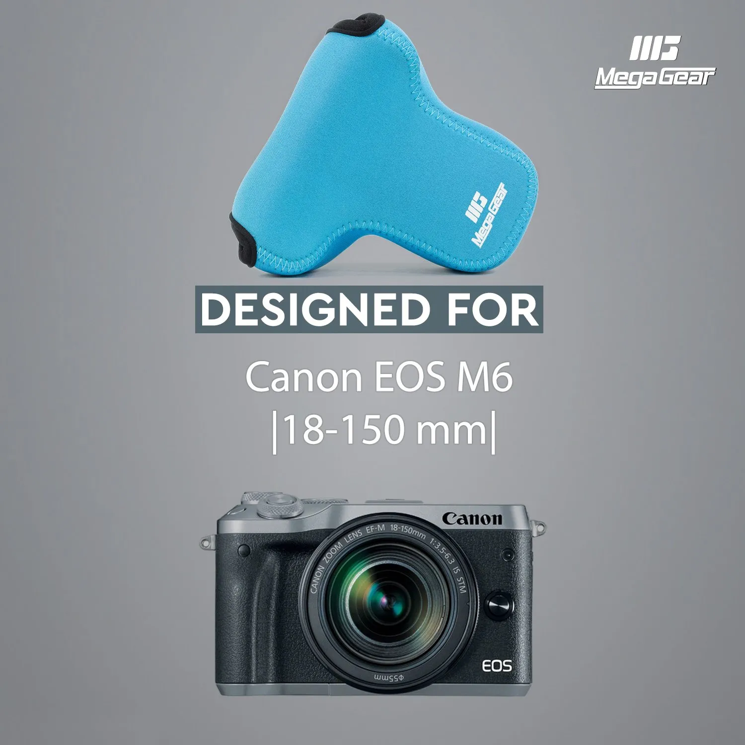 MegaGear MG1155 Canon EOS M6 18-150mm custodia neoprene