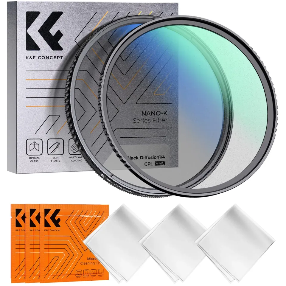 K&F Concept Nano-Klear kit filtri Black Mist 1/4+CPL 67mm