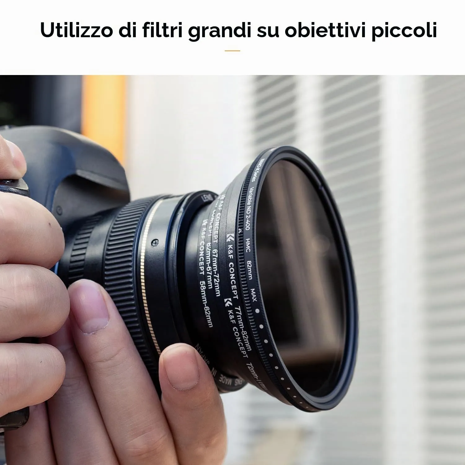 K&F Concept 18 pezzi anelli filtri step up down