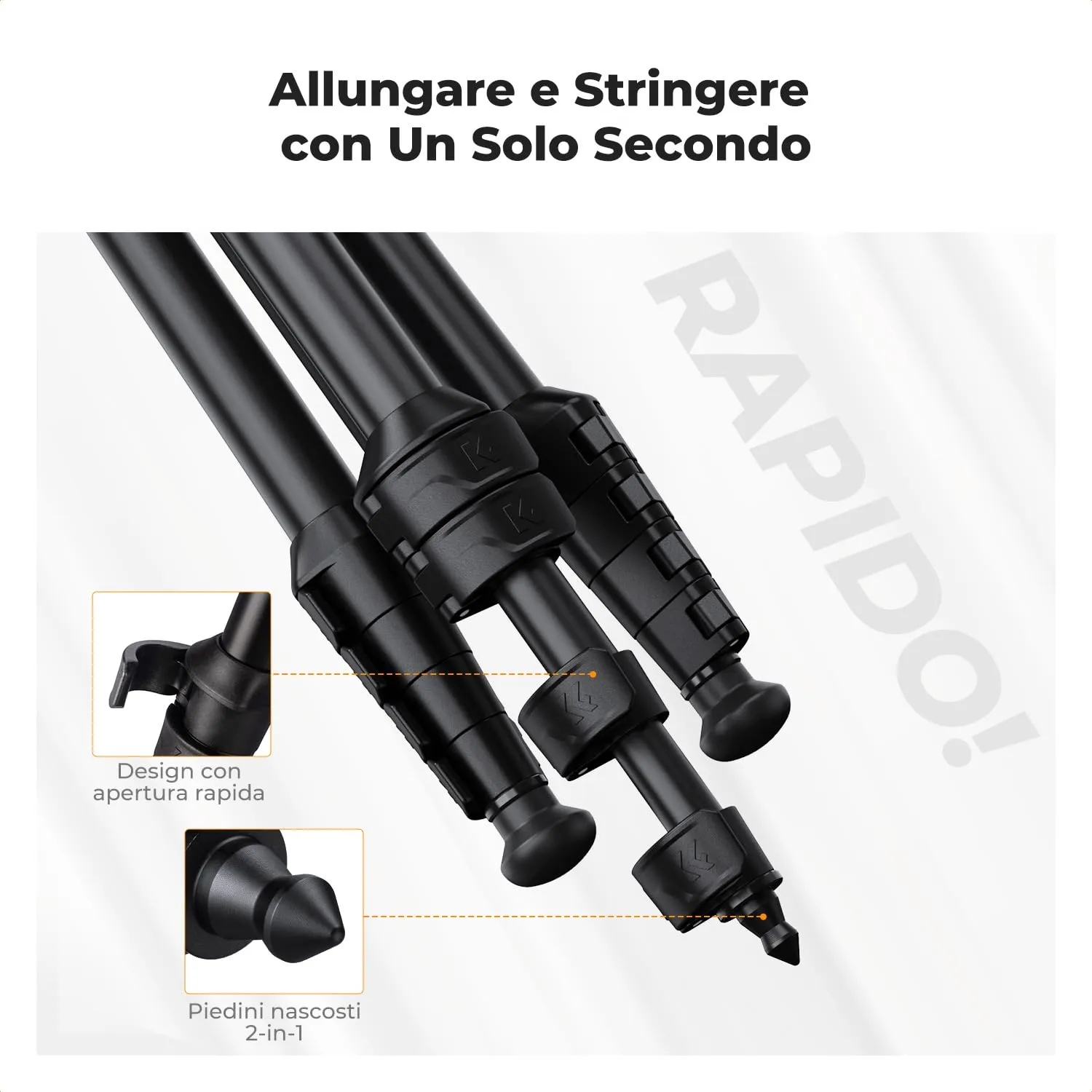 Concept O235A1+BH-40 Treppiede Alluminio 163cm 10kg Testa 40mm