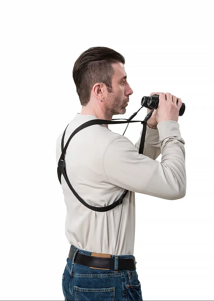 Lenscoat imbracatura fotocamera binocolo elastica nera