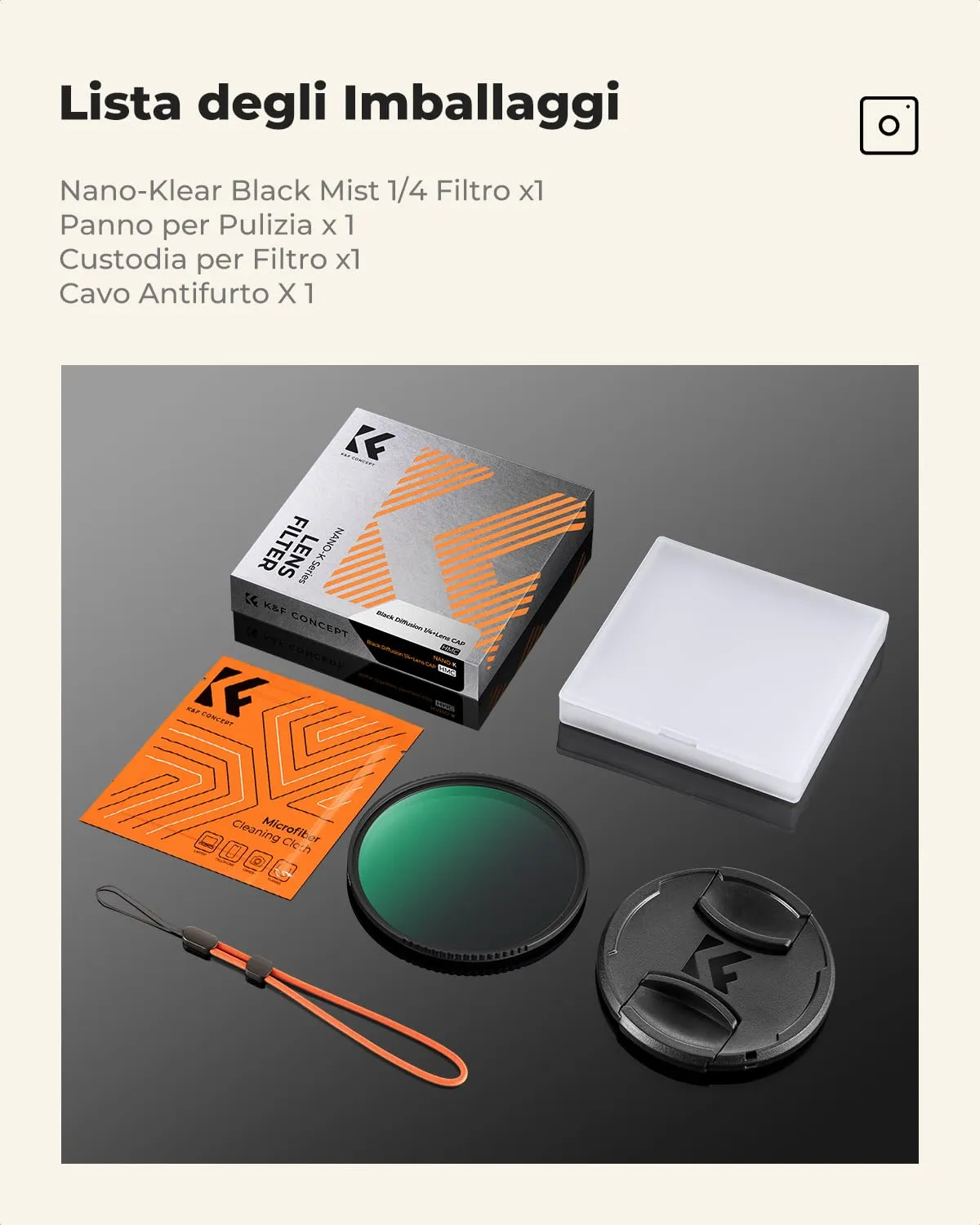 K&F Concept Nano-Klear 67mm filtro Black Mist 1/4 cinematografico