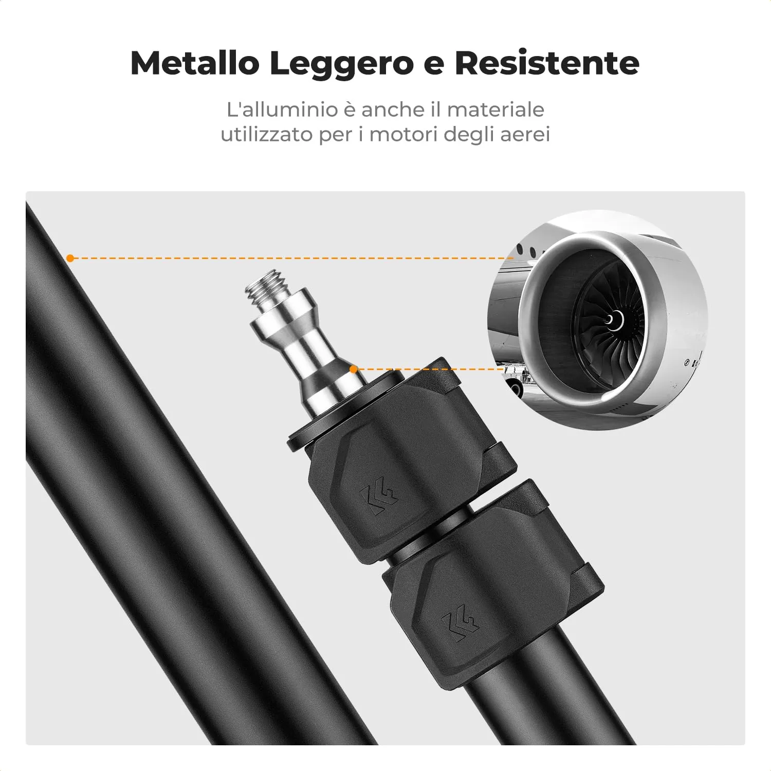 K&F Concept supporto tavolo 37-102cm 1/4" 2 pezzi alluminio