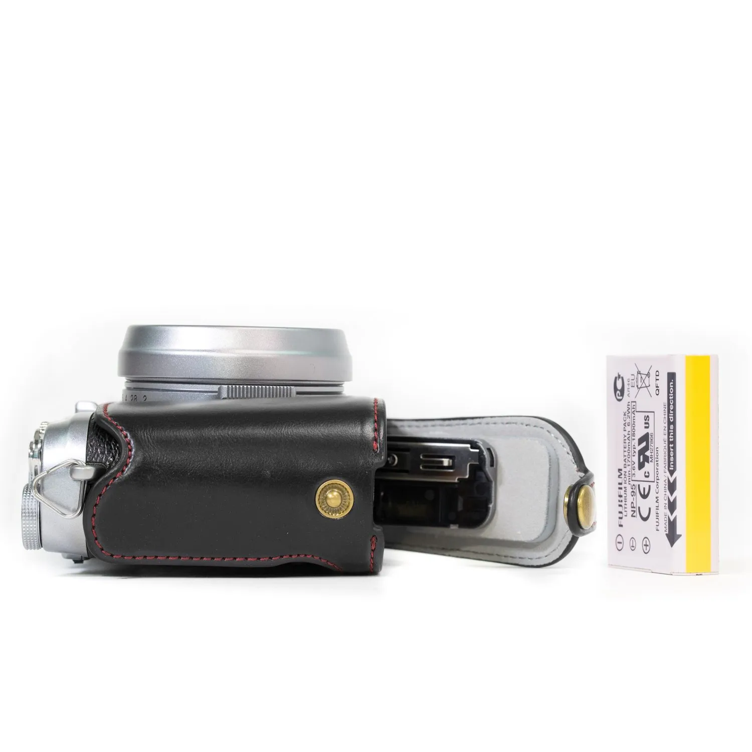 MegaGear Fujifilm X100S mezza custodia ecopelle accesso batteria
