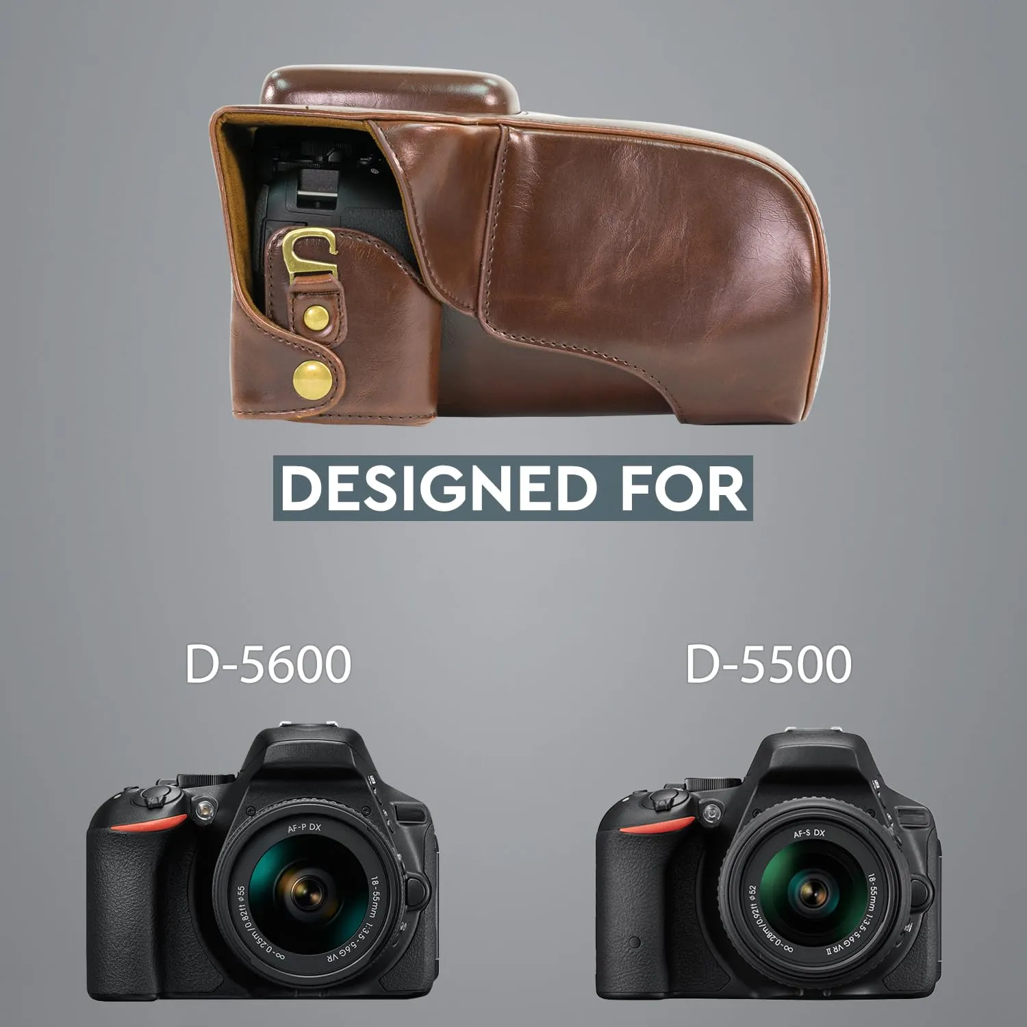 MegaGear Ever Ready Custodia Fotocamera Nikon D5500 ecopelle