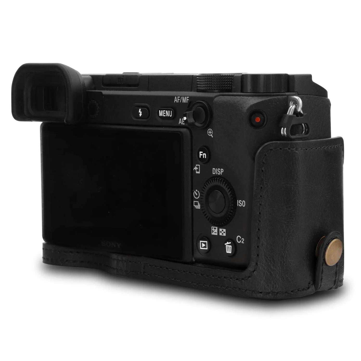 MegaGear MG1651 Custodia Pelle Sony A6100 A6400 Nera