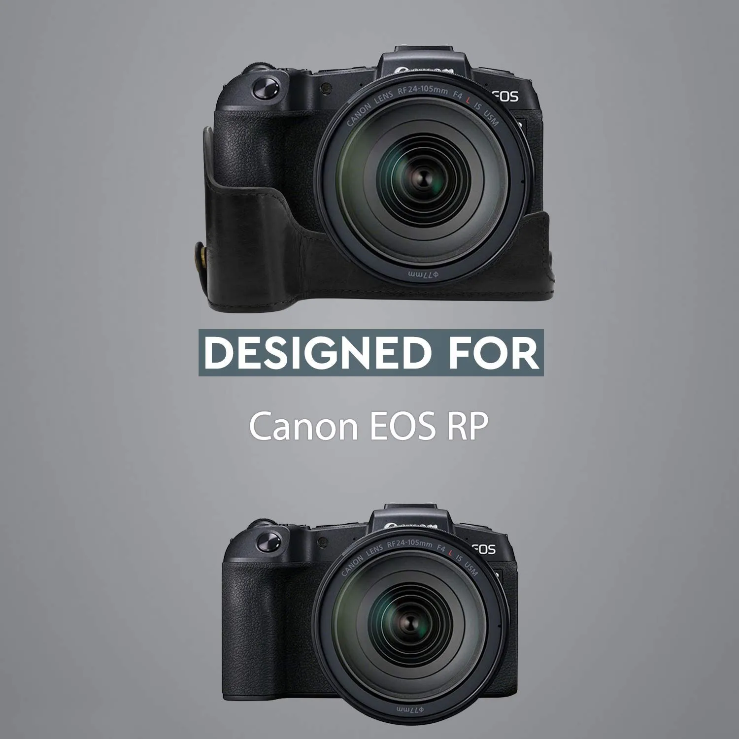 MegaGear custodia vera pelle Canon EOS RP nera ever ready