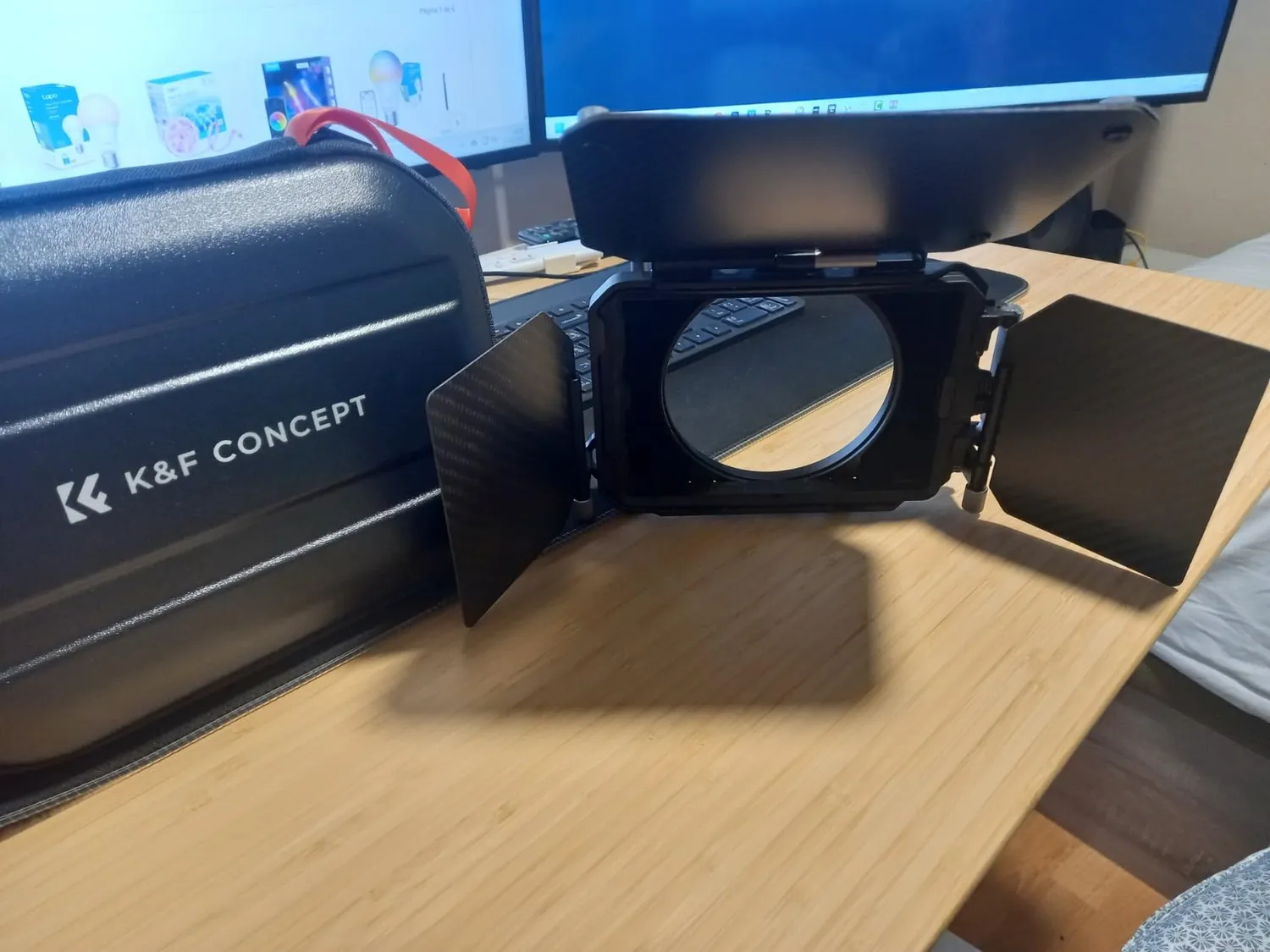 K&F Concept Mini Matte Box 4x5,65" paraluce video 2 filtri