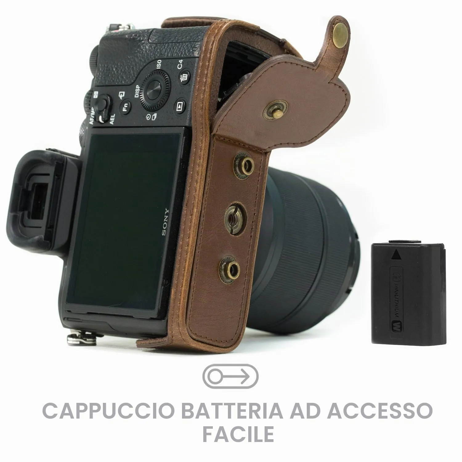 MegaGear Ever Ready custodia Sony A7 II 28-70mm marrone scuro