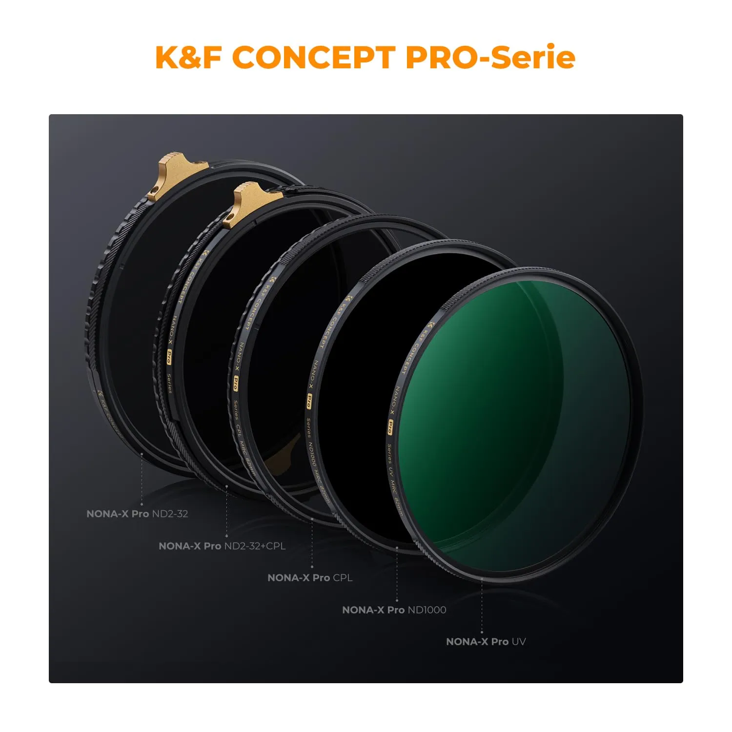 K&F Concept Nano-X PRO filtro CPL 82mm slim ottone