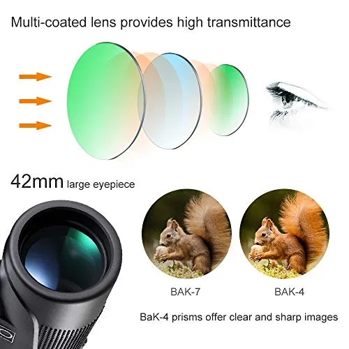 K&F Concept 10x42 binocolo impermeabile BAK-4 birdwatching