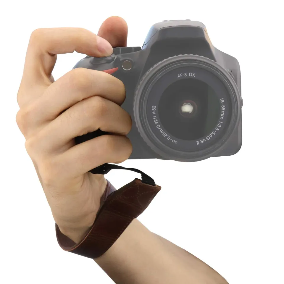 MegaGear cinghia polso fotocamera ecopelle marrone scuro