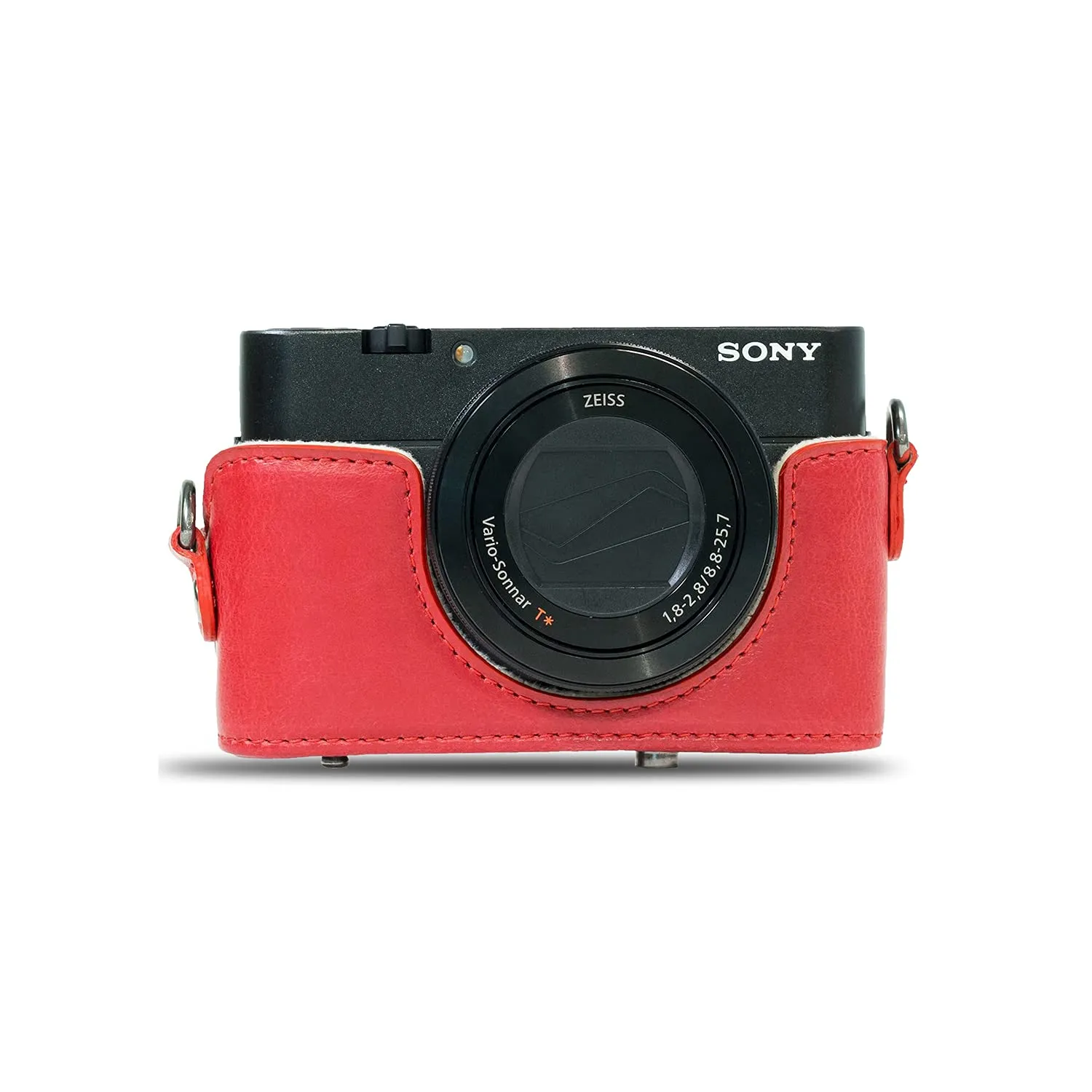MegaGear MG1139 custodia rossa per Sony RX100 III IV V VI ecopelle