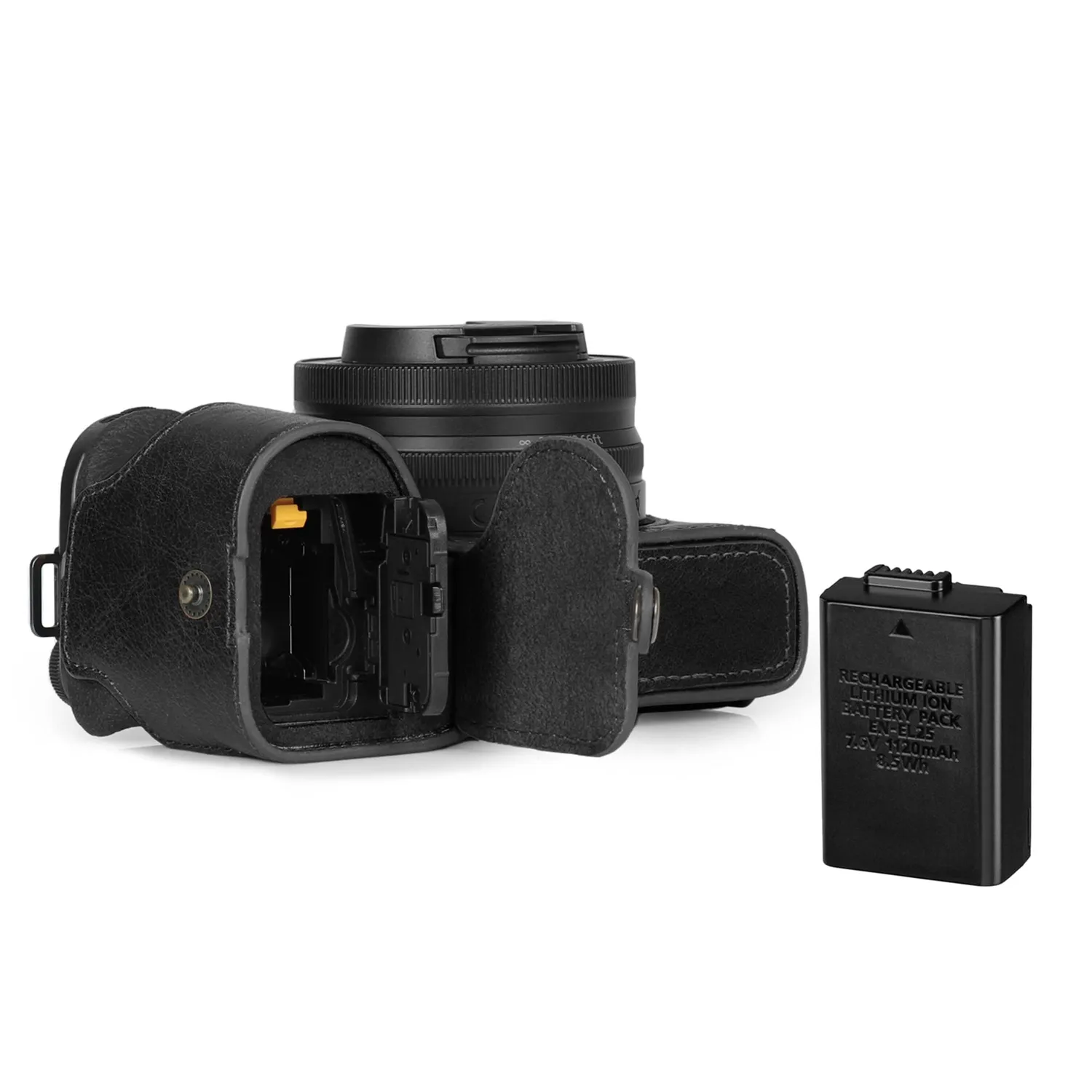 MegaGear custodia fotocamera Nikon Z30 nero vera pelle ever ready