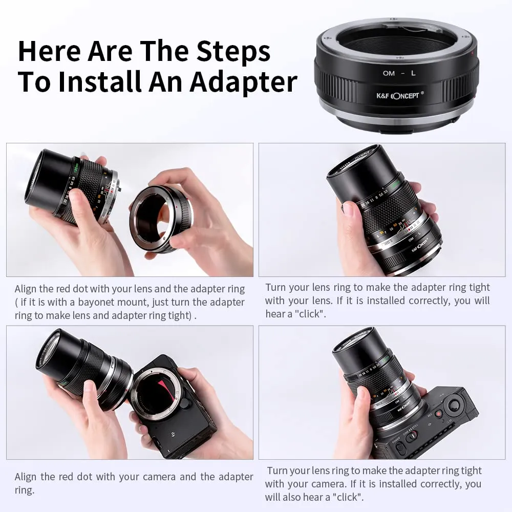 K&F Concept OM-L adattatore Olympus OM - L Mount manuale