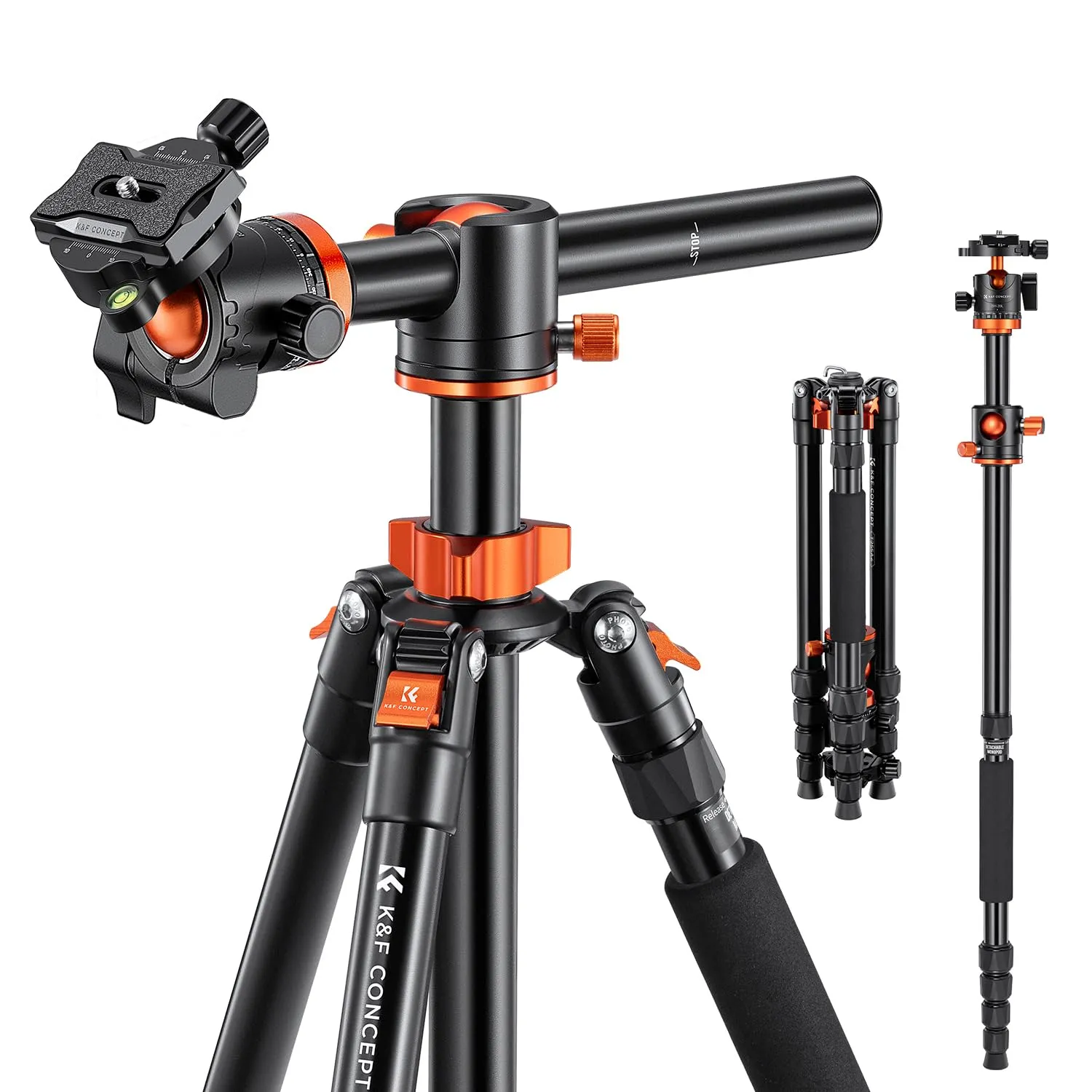 K&F Concept treppiede alluminio 230cm 10kg testa sfera