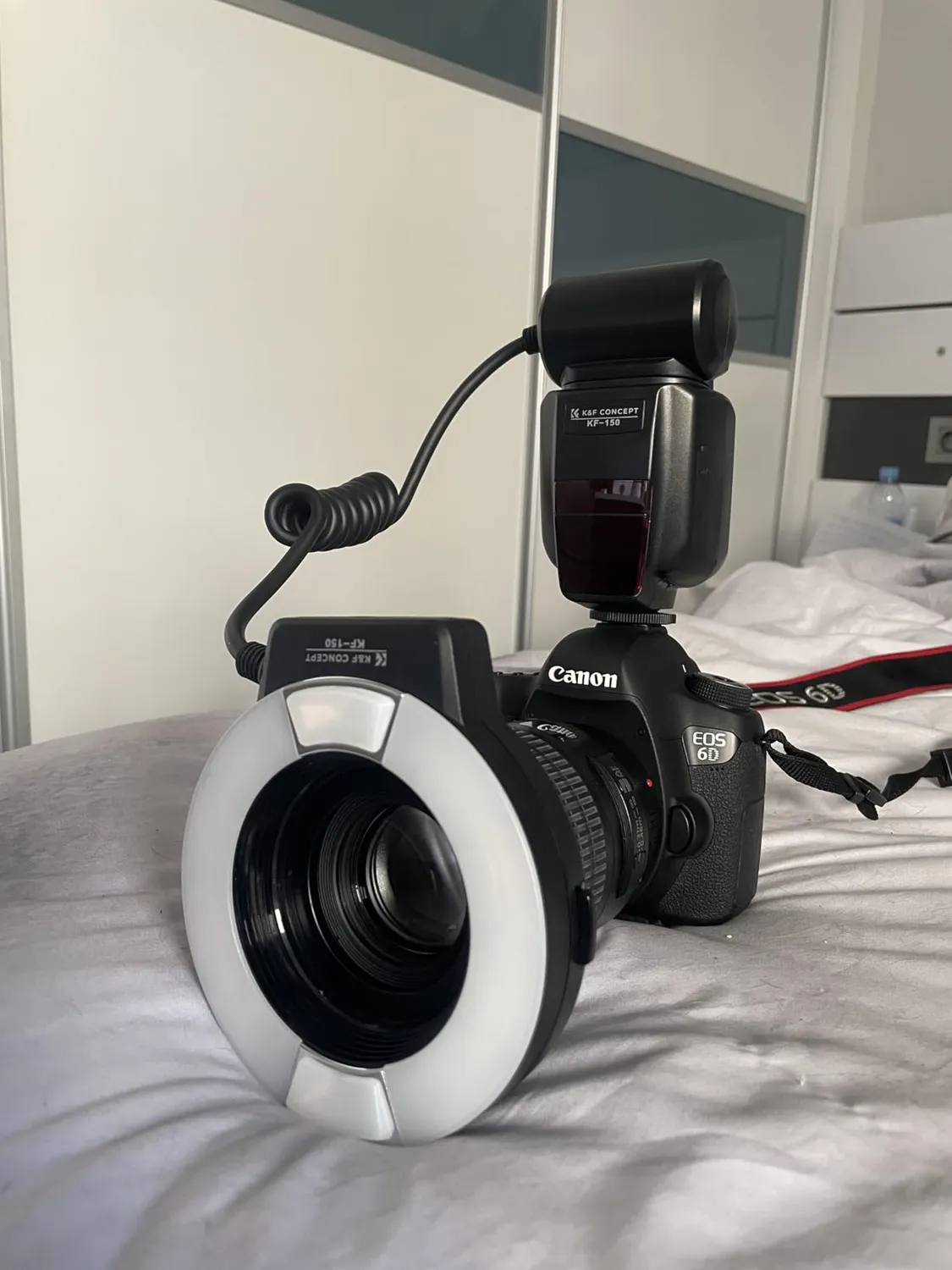 K&F Concept Flash Anulare Macro TTL Canon luce LED