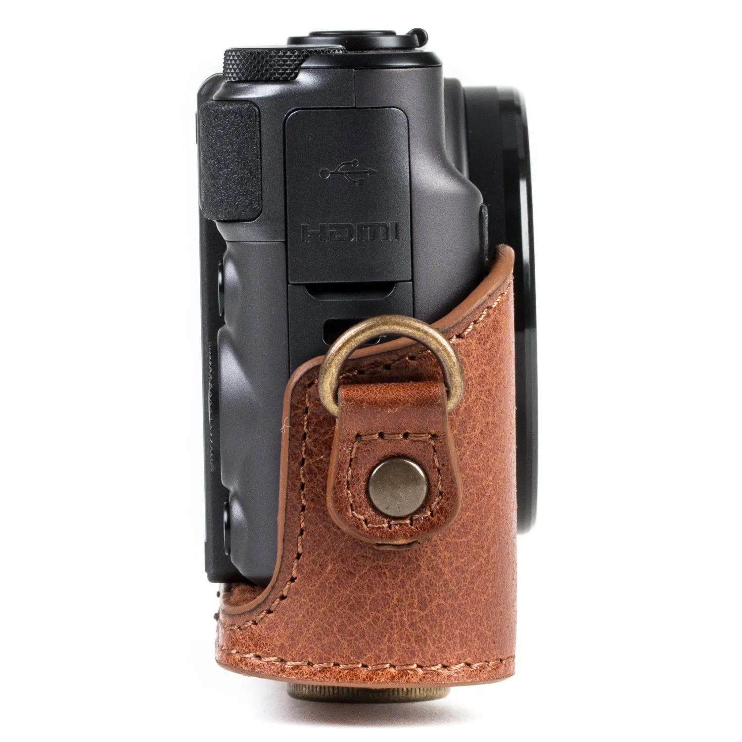 MegaGear Ever Ready custodia pelle Canon SX740 SX730 marrone