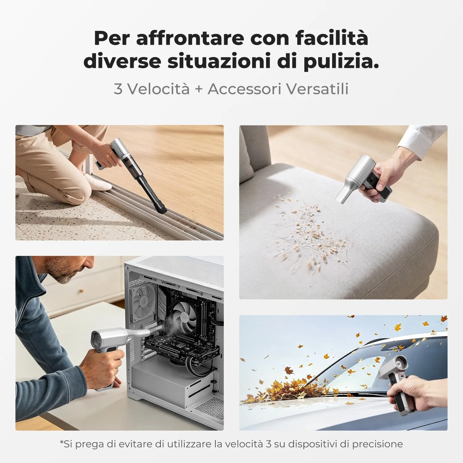 K&F Concept 2 in 1 Soffiatore Aspiratore Elettrico 130K LED