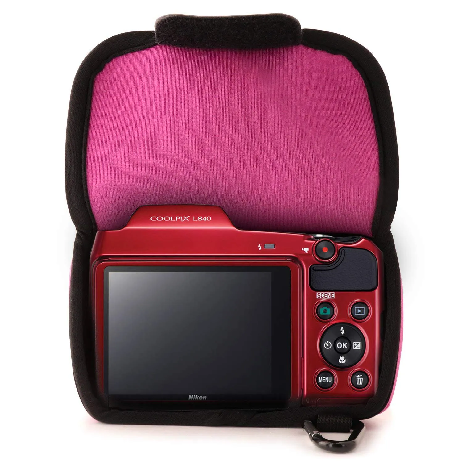 MegaGear Custodia in neoprene Nikon Coolpix L840 rosa ultra leggera