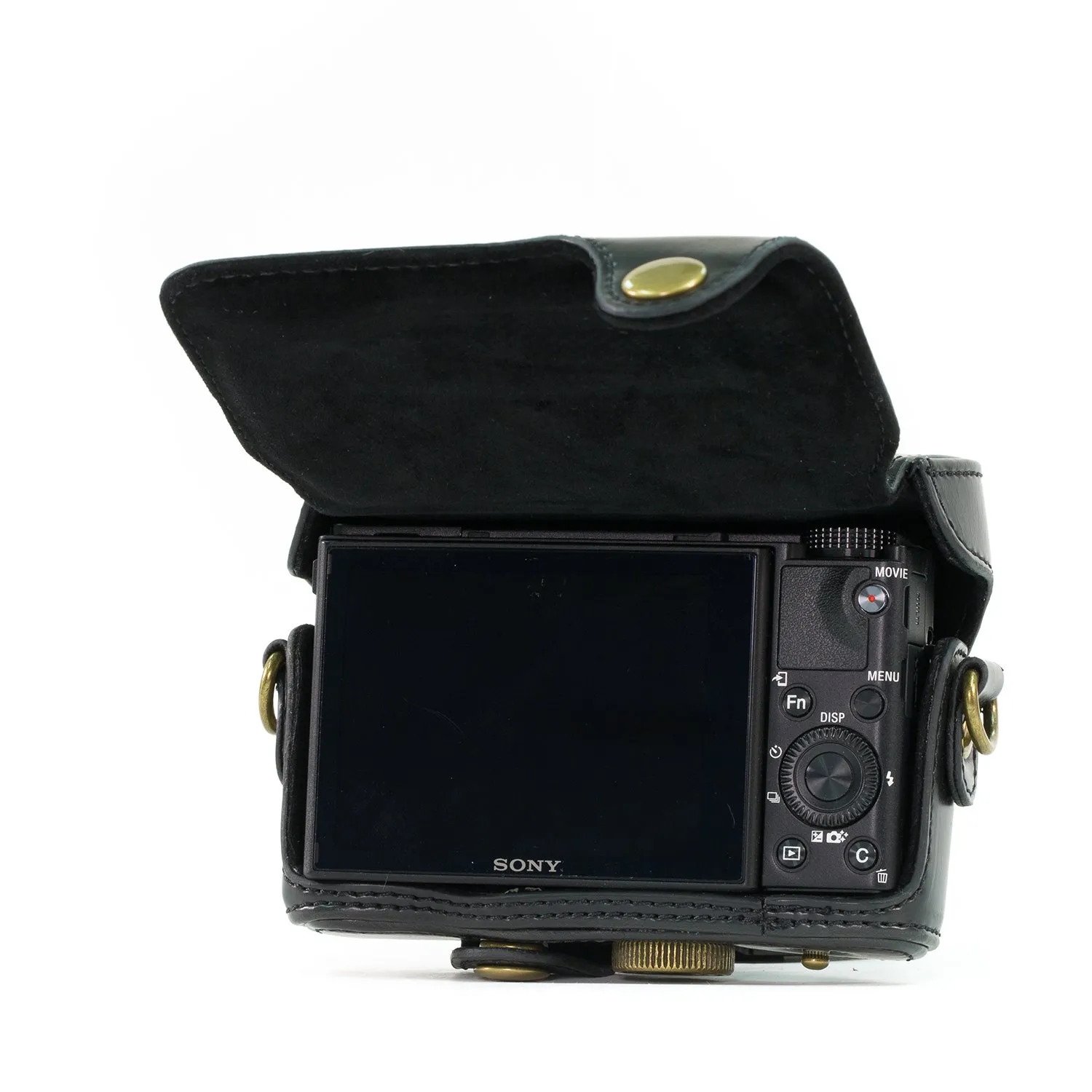MegaGear Custodia Pelle Sony DSC-RX100 Nera Ever Ready