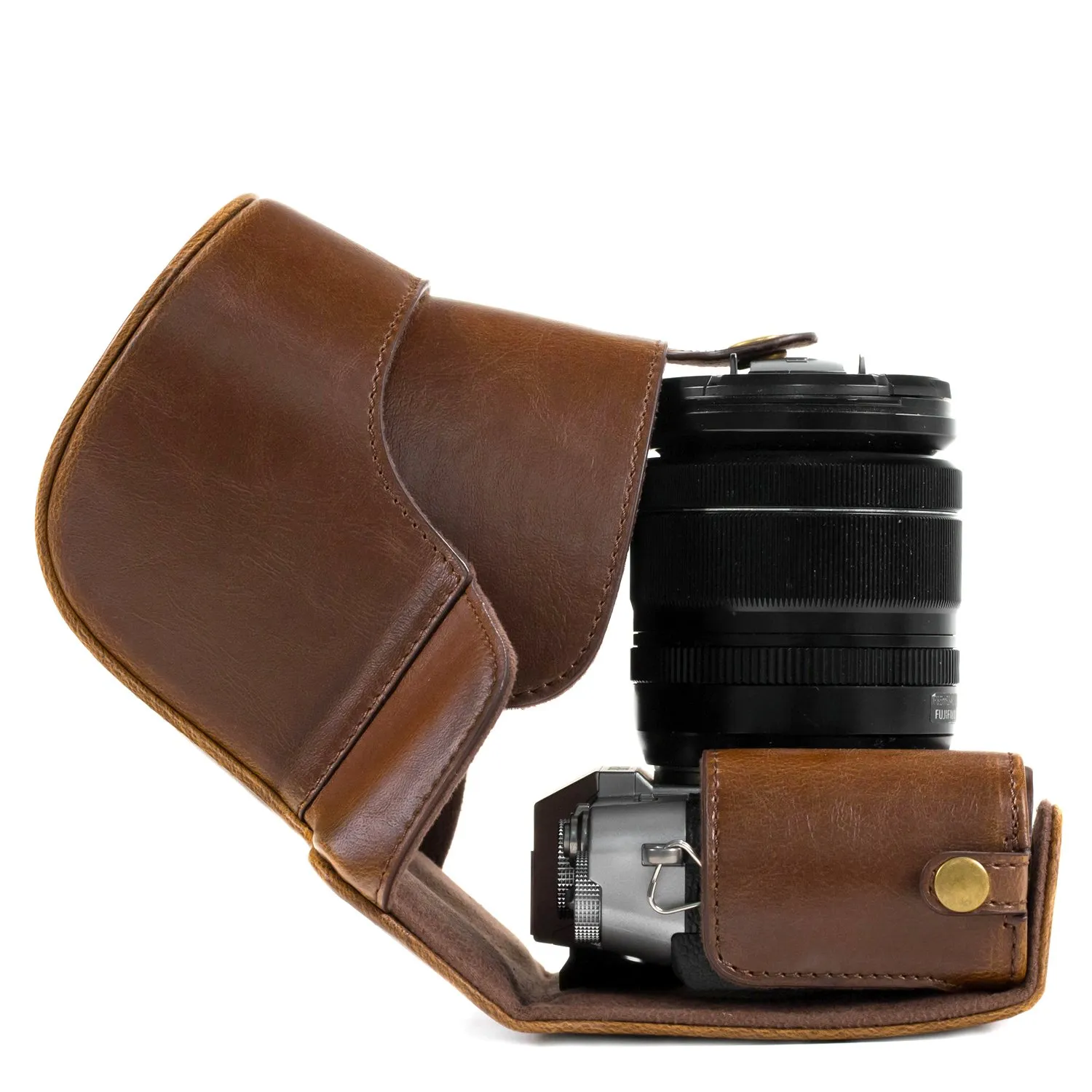 MegaGear Fujifilm X-T30 X-T20 X-T10 custodia marrone scuro