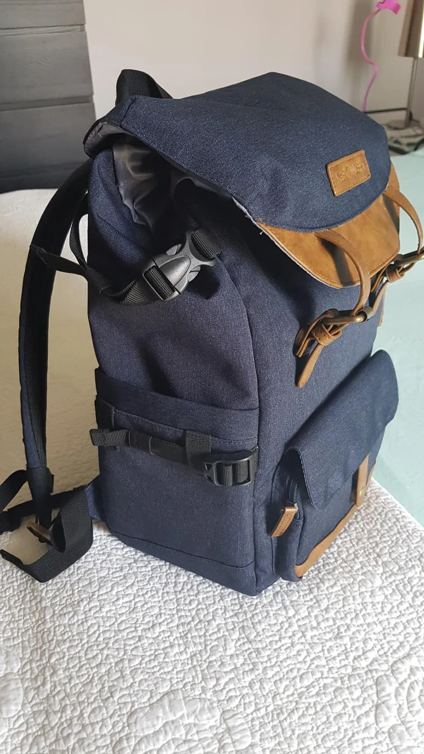 K&F Concept zaino fotografico 17L blu laptop 15,6" antifurto