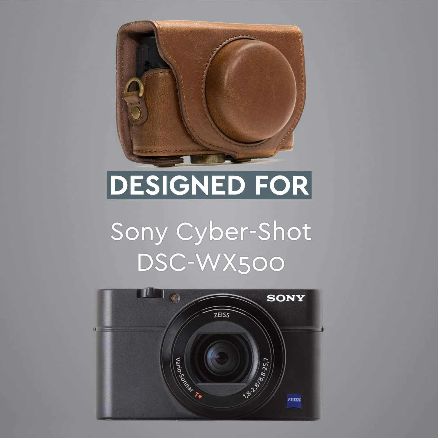 MegaGear MG600 custodia fotocamera Sony WX500 marrone scuro