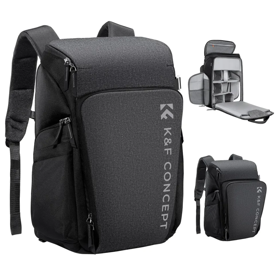 K&F Concept zaino fotografico 25L grigio impermeabile