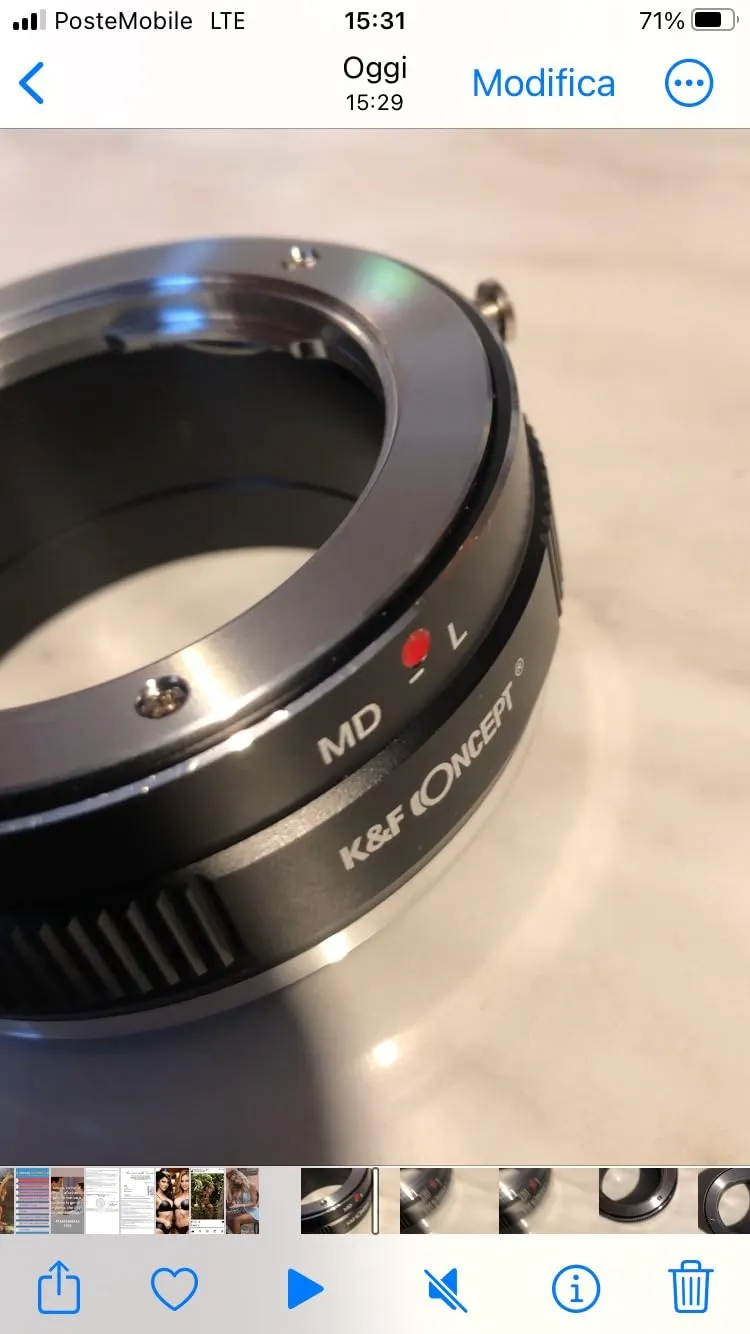 K&F Concept OM-L adattatore Olympus OM - L Mount manuale