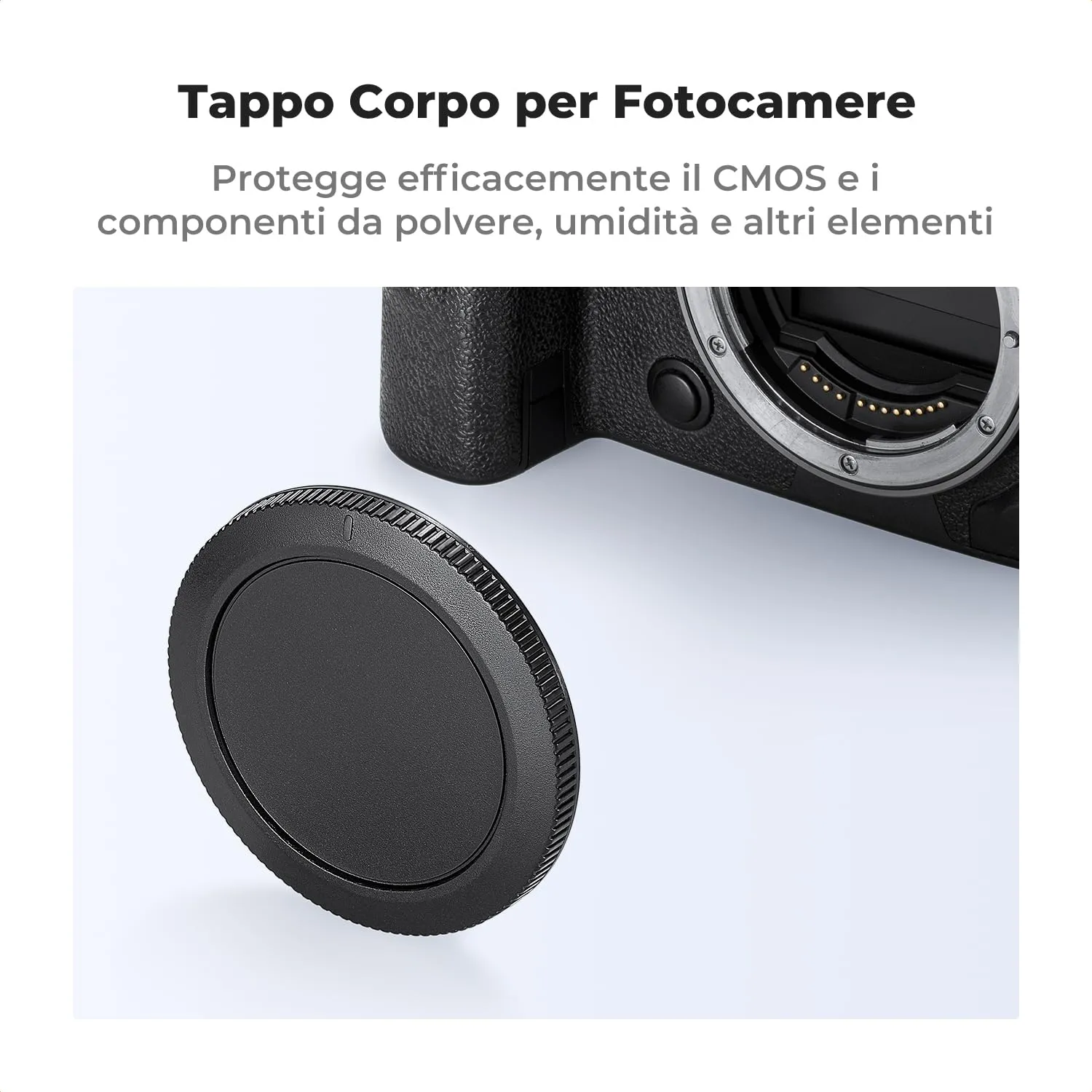 K&F Concept tappi RF Canon kit corpo e obiettivo 2+2