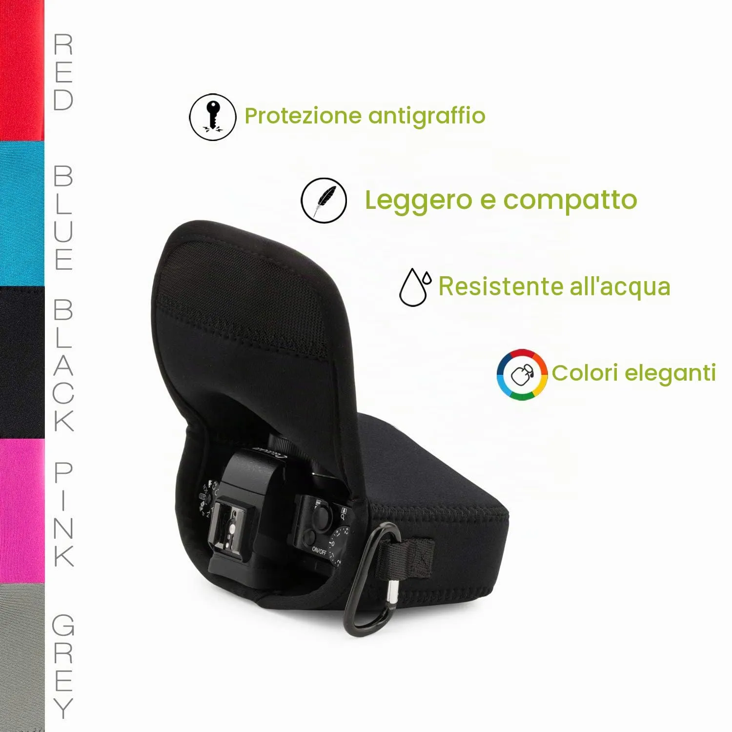 MegaGear Custodia Neoprene Canon PowerShot G1X III Nero Leggera