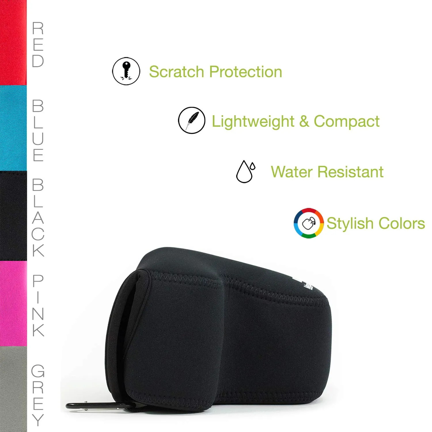 MegaGear Custodia Neoprene Panasonic GX8 14-140mm Nera