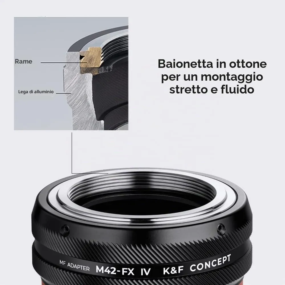K&F Concept M42-FX IV Pro adattatore M42-FX manuale