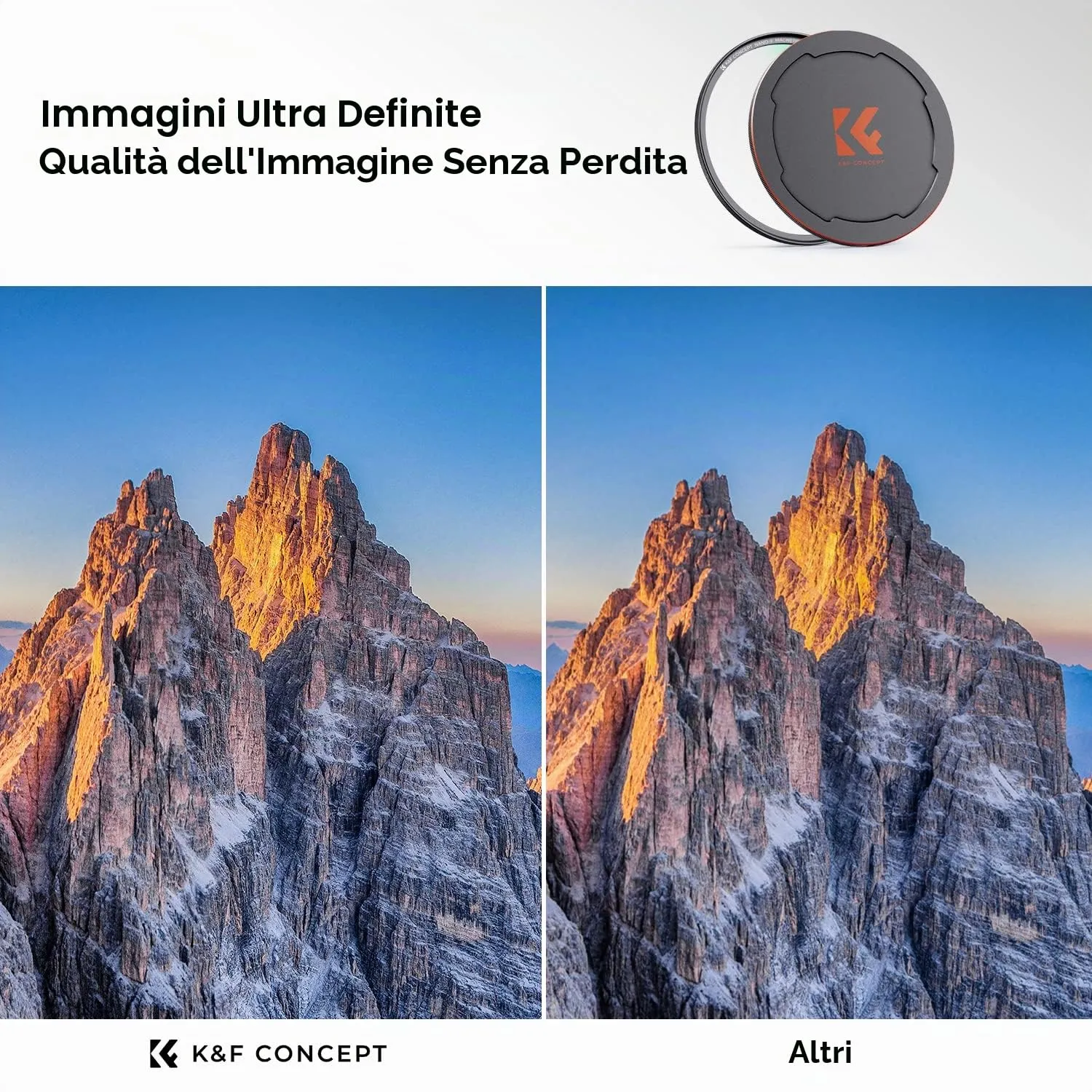 K&F Concept Nano-Xcel filtro UV magnetico 82mm + tappo